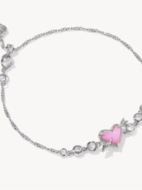 Ari Heart Arrow Silver Tennis Bracelet - NEW✨